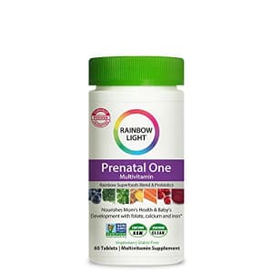 Rainbow Light Prenatal One Daily Multivitamin, Non-GMO, Vegetarian and Gluten Free, 60 tablets, for $15