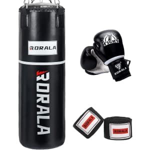 Rorala 60-Lb. Heavy Bag w/ Gloves for $126 Rorala 60-Lb. Heavy Bag w/ Gloves for $126