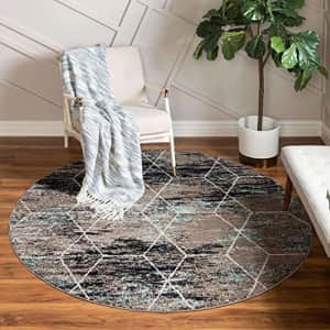 Unique Loom Trellis Frieze Collection Lattice Moroccan Geometric Modern Round Rug, 4 Feet, for $48 Unique Loom Trellis Frieze Collection Lattice Moroccan Geometric Modern Round Rug, 4 Feet, for $48