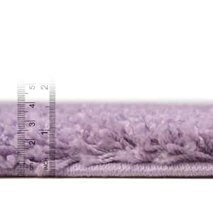 Unique Loom Solo Solid Shag Collection Area Modern Plush Rug Lush & Soft, 2 ft 2 x 3 ft 0, Lilac for $23