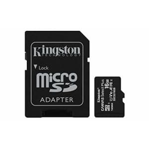 Kingston 16GB microSDHC Canvas Select Plus 100MB/s Read A1 Class 10 UHS-I Memory Card + Adapter for $13