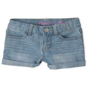 The Children's Place Girls' Plus Denim Shorts, LT 90S BLU WSH, 10P for $14 The Children's Place Girls' Plus Denim Shorts, LT 90S BLU WSH, 10P for $14