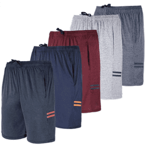 Real Essentials Men's Dry-Fit Shorts 5-Pack for $35