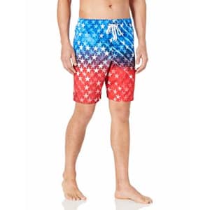 Under Armour Men's Standard Swim Trunks, Shorts with Drawstring Closure & Elastic Waistband, Red, SM for $21