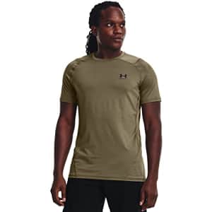 Under Armour Men's Armour HeatGear Fitted Short-Sleeve T-Shirt, Tent (361)/White, XX-Large for $30