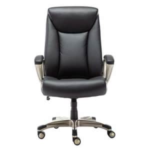 Amazon Basics Bonded Leather Big & Tall Executive Office Computer Desk Chair, 350-Pound Capacity - for $214