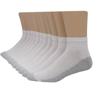 Hanes Men's Double Ankle Socks 12-Pair Pack for $19 Hanes Men's Double Ankle Socks 12-Pair Pack for $19