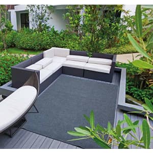 Ottomanson Lifesaver Indoor/Outdoor Utility Ribbed Area Rug, 5'X7', Grey for $20 Ottomanson Lifesaver Indoor/Outdoor Utility Ribbed Area Rug, 5'X7', Grey for $20