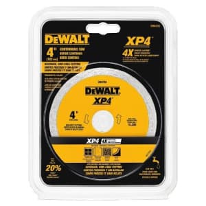 DEWALT DW4735 4-Inch by .060-Inch Wet/Dry XP4 Porclean and Tile Blade for $17