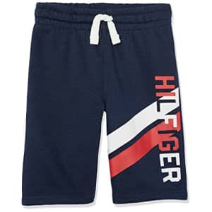 Tommy Hilfiger Boys' Big Drawstring Pull On Short, Colorblock Logo Navy Blazer 22, 12-14 for $14