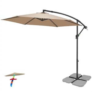 Fruitteam 9-Foot Offset Hanging Patio Umbrella for $75 Fruitteam 9-Foot Offset Hanging Patio Umbrella for $75
