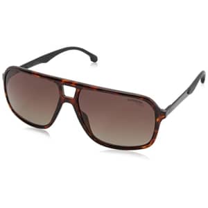 Carrera Men's 8035/S Navigator Sunglasses, Brown/Polarized Brown Gradient, 61mm, 14mm for $70