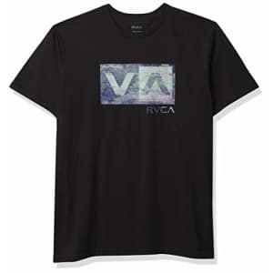 RVCA Men's Balance Box Short Sleeve Crew Neck T-Shirt, Black, S for $25