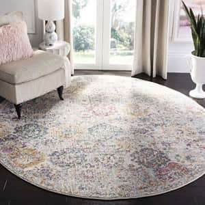 Safavieh Madison Collection MAD611F Bohemian Chic Vintage Distressed Area Rug, 4' Round, Grey/Gold for $32 Safavieh Madison Collection MAD611F Bohemian Chic Vintage Distressed Area Rug, 4' Round, Grey/Gold for $32