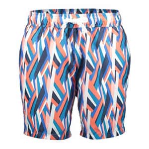 Kanu Surf Men's Riviera Swim Trunks, Seagrass Navy/Coral, Small for $20