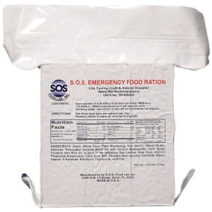SOS Food Labs 3-Day 3,600-Calorie Emergency Food Ration for $10