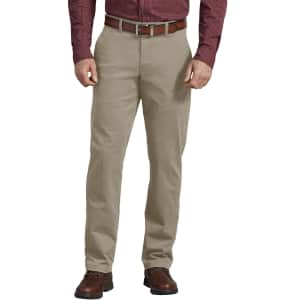 Dickies Men's Flex Slim Fit Chino Flat Front Pants for $14 Dickies Men's Flex Slim Fit Chino Flat Front Pants for $14