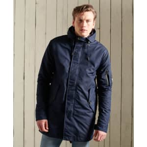 Superdry Men's Service Midweight Parka Coat for $55