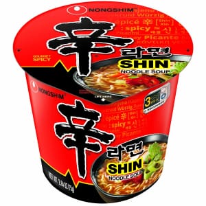 Nongshim Shin Cup Gourmet Spicy Noodle Soup 6-Pack for $5.59 via Sub & Save Nongshim Shin Cup Gourmet Spicy Noodle Soup 6-Pack for $5.59 via Sub & Save