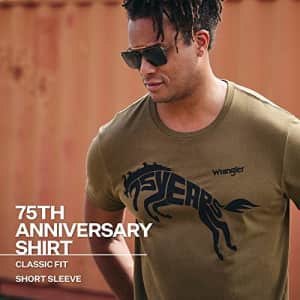 Wrangler Men's 75th Anniversary T-Shirt, Large Black for $16