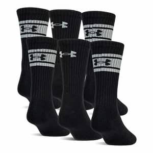 Under Armour Adult Charged Cotton 2.0 Crew Socks, 6-Pairs for $25
