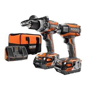 Ridgid 18-Volt Gen5X Lithium-Ion Cordless Brushless Hammer Drill and Impact Driver Combo Kit with for $268 Ridgid 18-Volt Gen5X Lithium-Ion Cordless Brushless Hammer Drill and Impact Driver Combo Kit with for $268