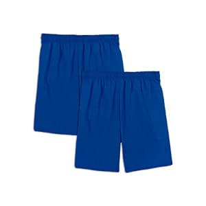 Fruit of the Loom Men's Eversoft Cotton Shorts with Pockets (S-4XL), 2 Pack-Blue, Medium for $17