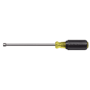 Klein Tools Nut Driver, 1/4-Inch Magnetic Tip Nut Driver with 6-Inch Hollow Shaft, Cushion Grip Handle Klein for $10