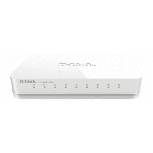 D-Link Ethernet Switch, 8 Port Unmanaged Gigabit Desktop Plug and Play Compact Design White for $50