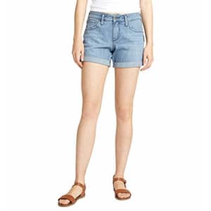 Silver Jeans Co. Women's Boyfriend Mid Rise Shorts, Pinstripe Medium Wash, 33W for $20