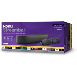 Roku Streambar 4K Streaming Media Player & Soundbar for $106