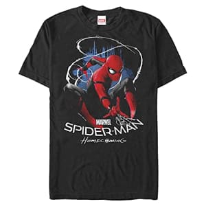 Marvel Men's Universe Grey Spider T-Shirt, Black, XX-Large for $15