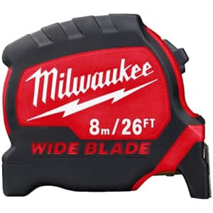 Milwaukee 8m / 26' Wide Blade Tape Measure for $19