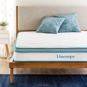 LinenSpa 8" Memory Foam and Innerspring Twin Hybrid Mattress for $100 LinenSpa 8" Memory Foam and Innerspring Twin Hybrid Mattress for $100