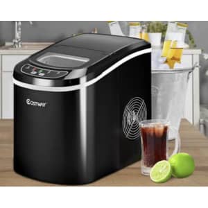 Costway Mini Portable Compact Electric Ice Maker Machine for $95 Costway Mini Portable Compact Electric Ice Maker Machine for $95