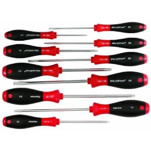 Wiha Tools Wiha 30290 SoftFinish Grip ScrewDriver Set, Slotted 3.0-6.5, Phillips Number 0 -2 and Square Number for $67