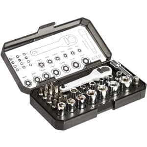 Amazon Basics 28-Piece Metric Ratcheting Wrench and Bits Set for $15