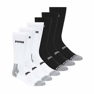 PUMA mens 6 Pack Crew running socks, White/Black/Grey, 10 1 US for $18 PUMA mens 6 Pack Crew running socks, White/Black/Grey, 10 1 US for $18