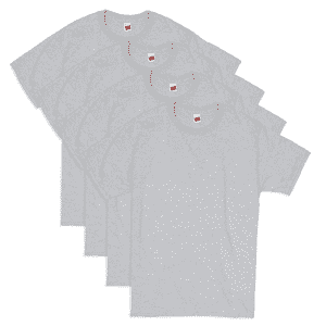 Hanes Men's Essentials Short Sleeve T-Shirt 4-Pack for $9