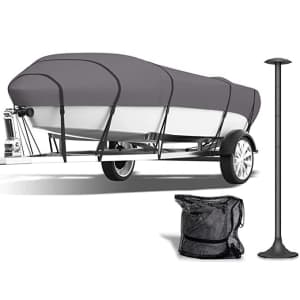 Umbrauto 600D Boat Cover w/ Support Pole from $56