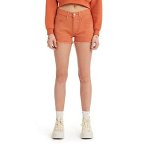 Levi's Women's 501 Original Shorts, (New) Autumn Leaf-Orange, 33 for $25