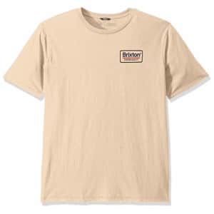 Brixton Men's Palmer Premium FIT Short Sleeve T-Shirt, Vanilla, S for $32 Brixton Men's Palmer Premium FIT Short Sleeve T-Shirt, Vanilla, S for $32