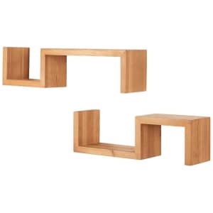 StyleWell 6" x 24" Wood Wall-Mount Floating Shelf 2-Pack for $25