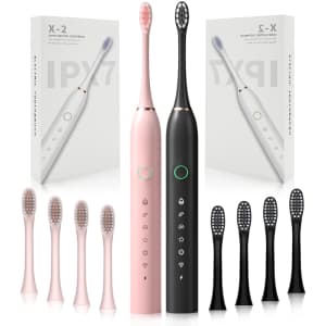 Senwen Rechargeable Electric Toothbrush Bundle 2-Pack for $20