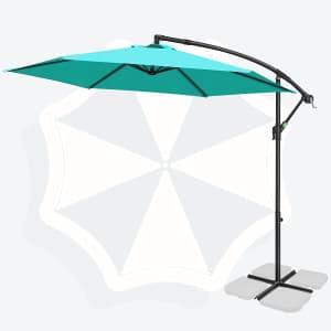 Fruiteam 10-Foot Offset Patio Umbrella for $55 Fruiteam 10-Foot Offset Patio Umbrella for $55