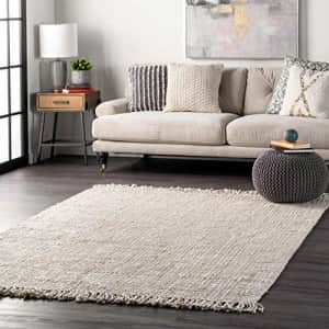 nuLOOM Natura Collection Chunky Loop Jute Area Rug, 5' x 7' 6", Off-white for $165 nuLOOM Natura Collection Chunky Loop Jute Area Rug, 5' x 7' 6", Off-white for $165
