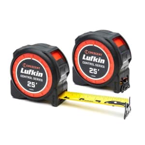 Crescent Tools Lufkin 25-ft. Tape Measure 2-Pack for $15