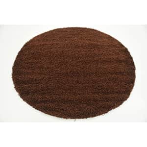 Unique Loom Solo Solid Shag Collection Modern Plush Chocolate Brown Round Rug (6' 0 x 6' 0) for $59 Unique Loom Solo Solid Shag Collection Modern Plush Chocolate Brown Round Rug (6' 0 x 6' 0) for $59