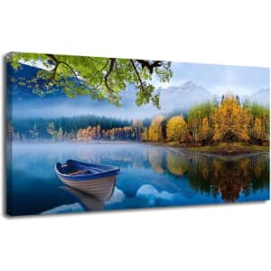 Arjun 48" x 24" Lake Canvas Art for $31