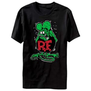 T-Line Men's Ratfink Distressed Graphic T-Shirt, Black, Medium for $11